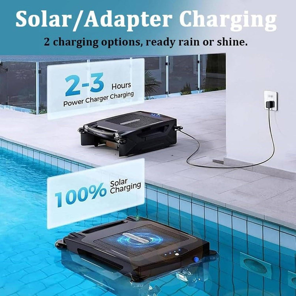 Pool Skimmer Robot, Cordless Pool Vacuum Robot, Cordless Pool Vacuum Robot, 3.4L Large Capacity, Ipx7 Waterproof with App Control, Obstacle Avoidance for All Swimming Pool