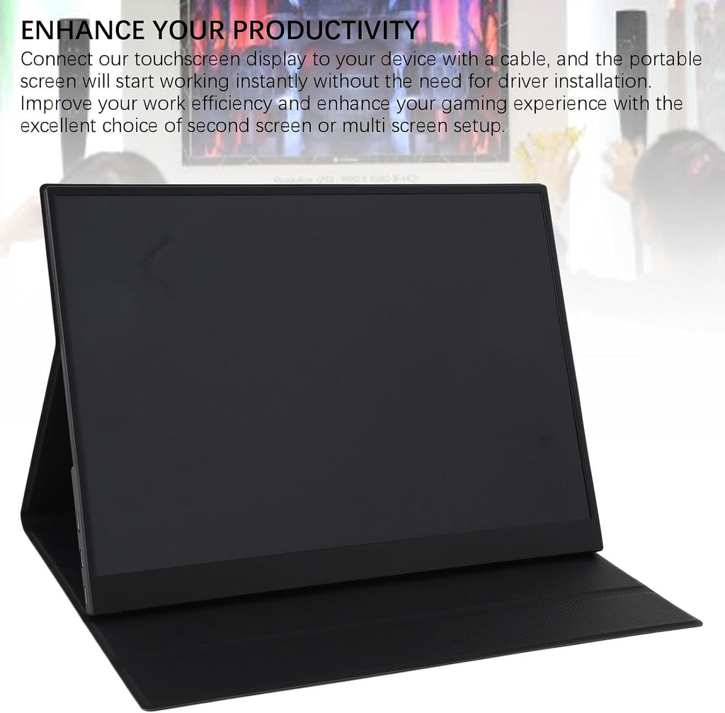 Laptop Screen Extender, 14in Laptop Monitor Extender with 2K Display, Support Double USB C, Touch Screen, Built - in Speakers for Office and Home