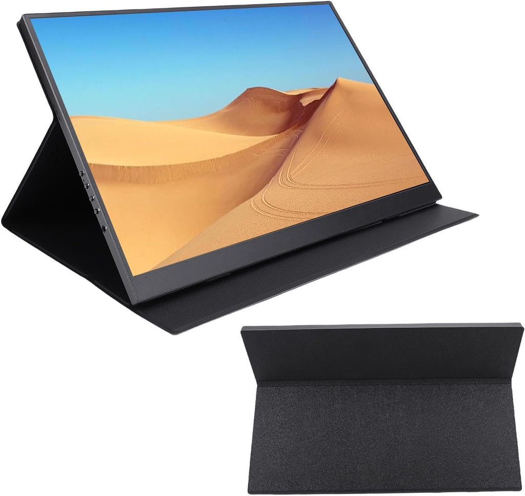 16 inch Portable Gaming Monitor, 120HZ 4K USB C HDMI Computer Display with Two Speakers and Smart Cover Eye Care External Laptop Screen Extender for PC Phone Game Console