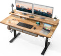 FiCiHi Adjustable Height Standing Desk with 4 Drawers,63 x 30 inches Electric Sit Stand Desk for Home Office,3 Memory Presets,Monitor Stand Riser,USB A/C Charging Port