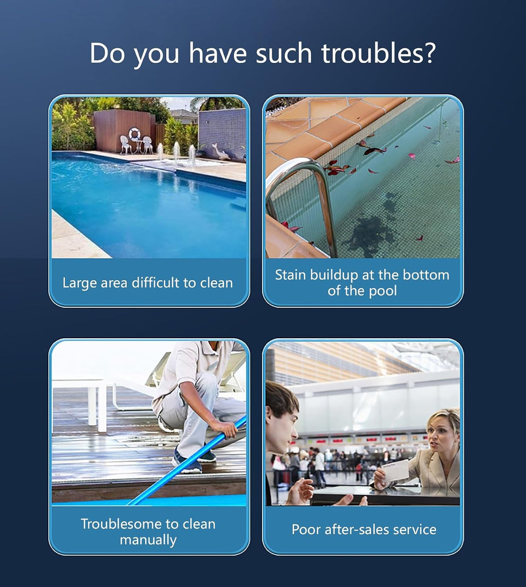 Pool Surface Skimmer Cleaner, Powerful Suction Robotic Pool Cleaner, Cordless Design, Automatic Pool Vacuum Robot for Inground Pools