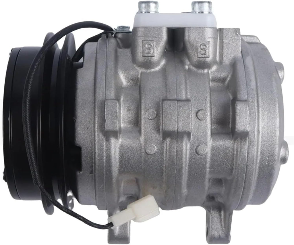T0070-87290 447200-7443 A/C AC Compressor 12V 10P08E Compatible with Kubota L3600 L3710 L4200 L4310 L4610 M4900 M5700 M6800 M8200 M9000 Trac