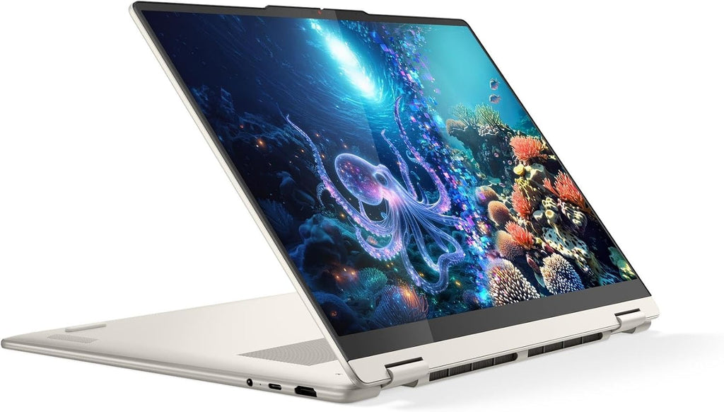 Lenovo 2025 Yoga 7 2-in-1 16AKP10 Personal Laptop - 16' 1920x1200 Touchscreen - 8-Core AMD Ryzen AI 7 350-16GB RAM 1TB SSD - Wi-Fi 7 - Fingerprint Reader - FHD 1080p + IR Camera - W11H - Seashell