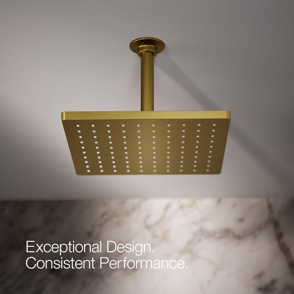 Kohler 26149-G-2MB Honesty® 10' single-function rainhead, 1.75 gpm, Vibrant Brushed Moderne Brass