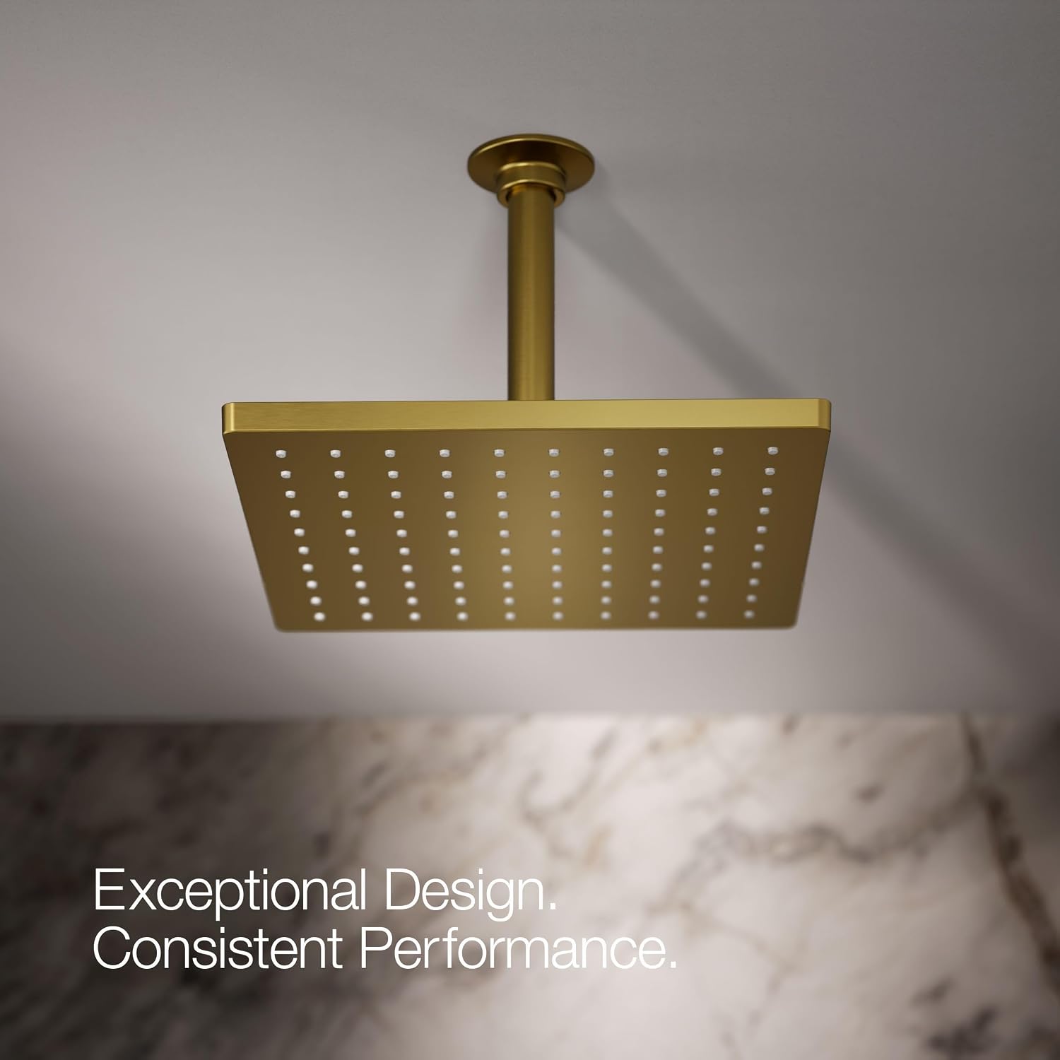 Kohler 26149-G-2MB Honesty® 10' single-function rainhead, 1.75 gpm, Vibrant Brushed Moderne Brass