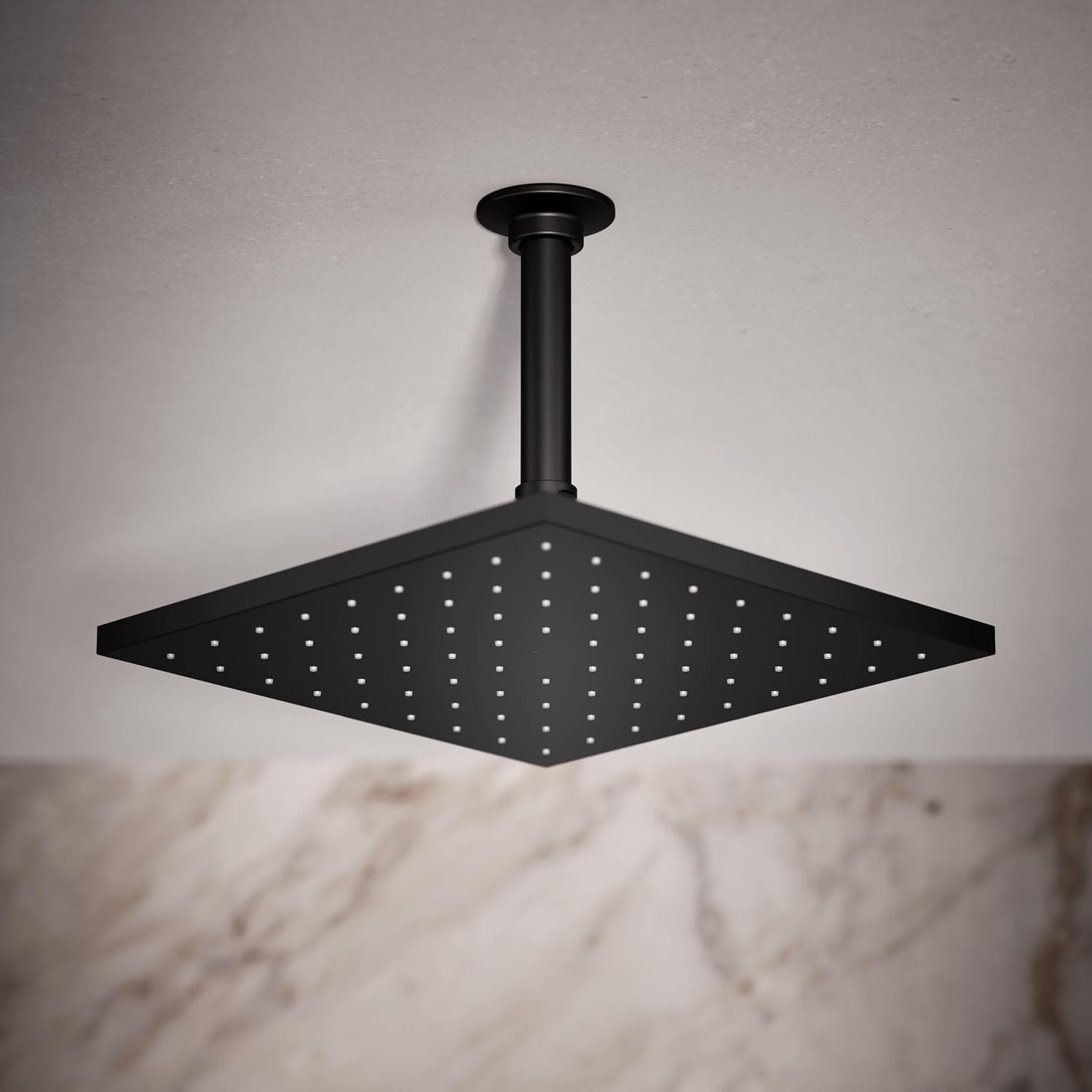 Kohler 13696-BL Contemporary Square 10' single-function rainhead, 2.5 gpm, Matte Black