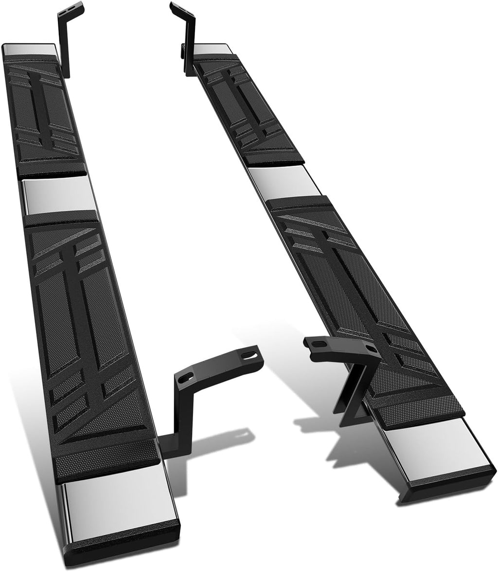 DNA Motoring 6.5 Inches Flat Board Side Steps Running Boards Compatible with 2010-2024 Toyota 4Runner, STEPB-U-4RN10-T1