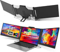 Funhill Laptop Screen Extender 14 inch Laptop Monitor Extender 1080P IPS, Triple Portable Monitor for Laptops 13-17.3' with Display/HDMI Port, Plug-Play Portable Screen for Windows/Chrome/Android