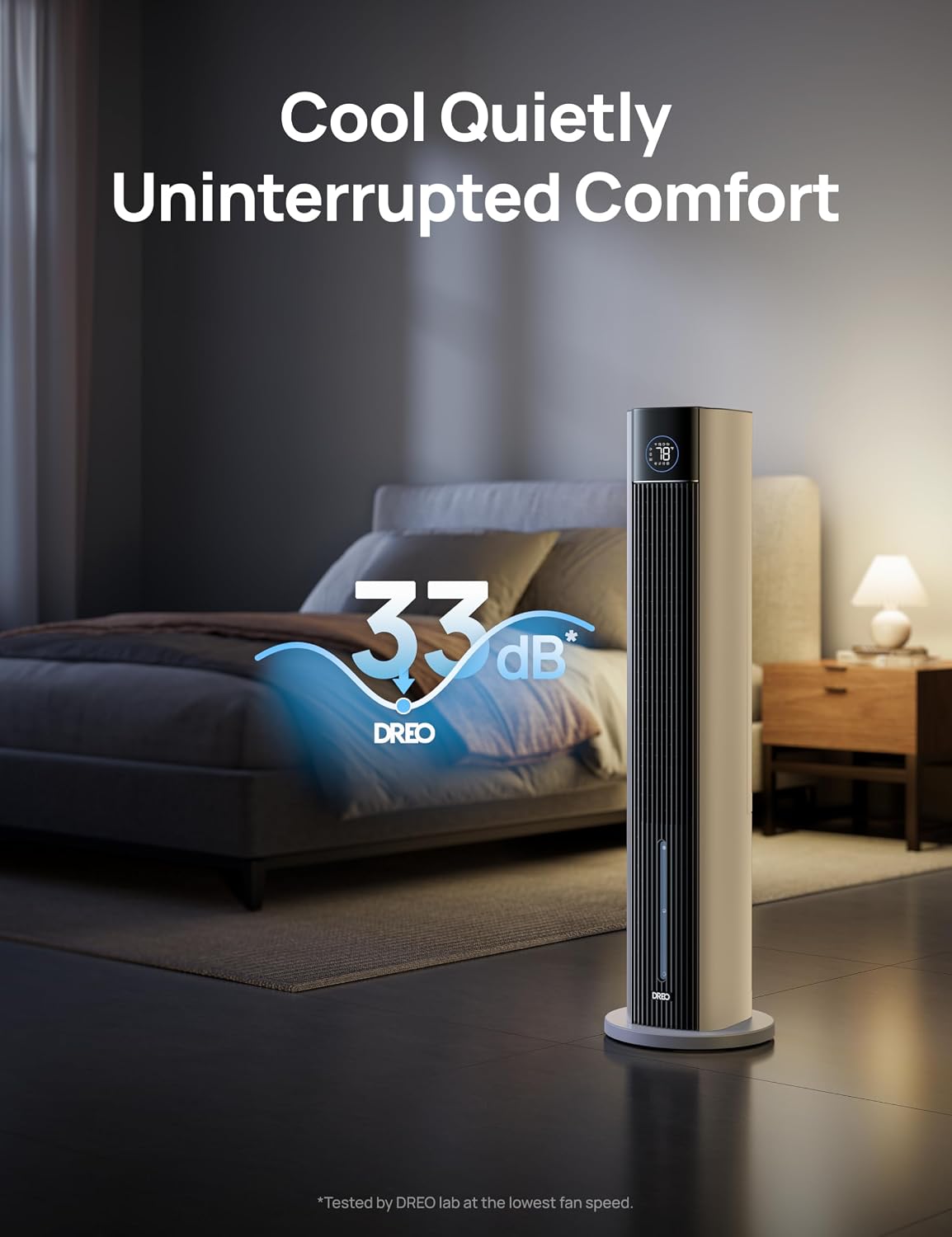 DREO Evaporative Air Swamp Cooler, 43' Cooling Fans that Blow Cold Air 2025 Upgraded, 85° Oscillating Floor Fan for Bedroom, Easy Cleaning, APP Control, Ice Packs, 4 Speeds & 4 Modes, 12H Timer, White