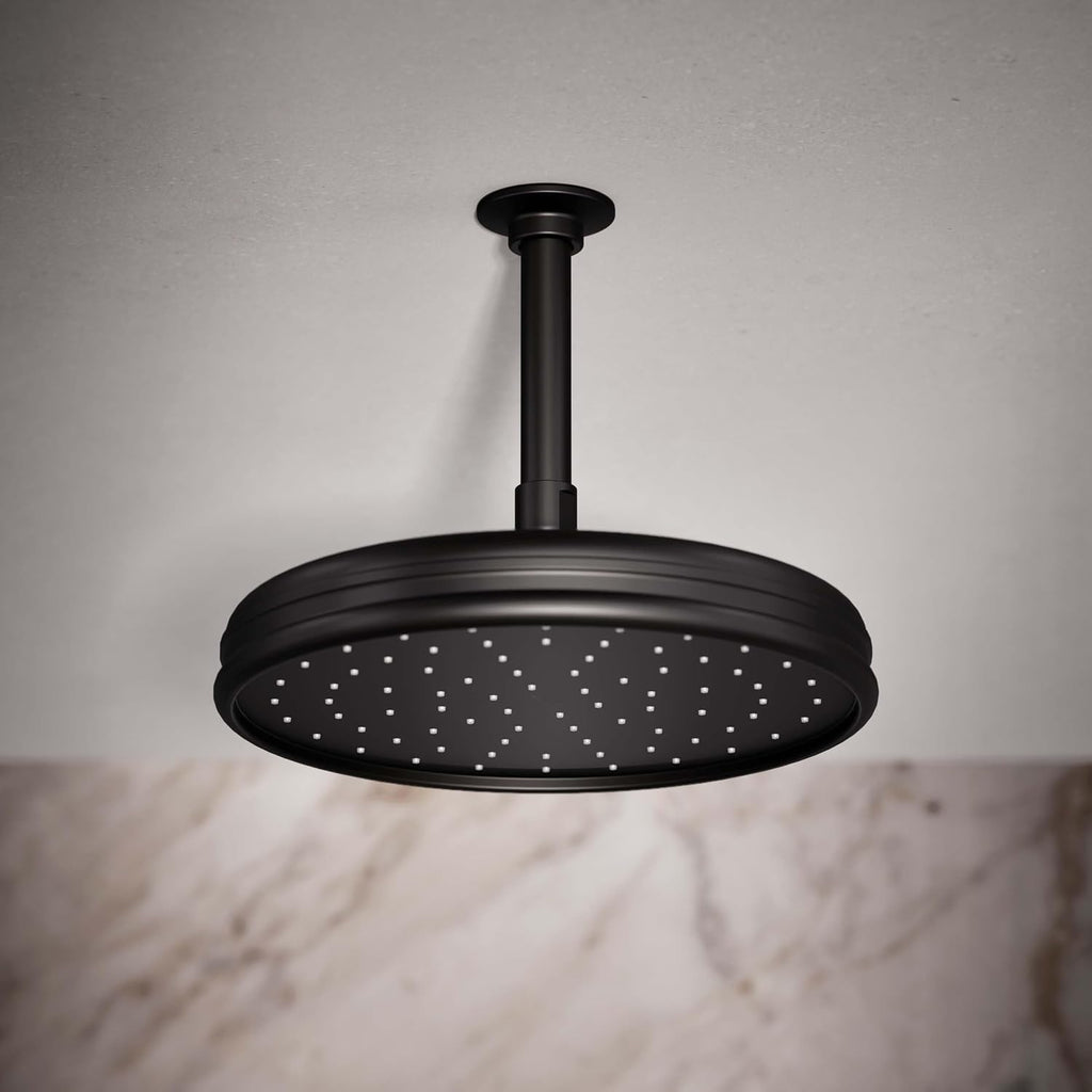 Kohler 13693-G-BL Traditional 10' single-function rainhead, 1.75 gpm, Matte Black