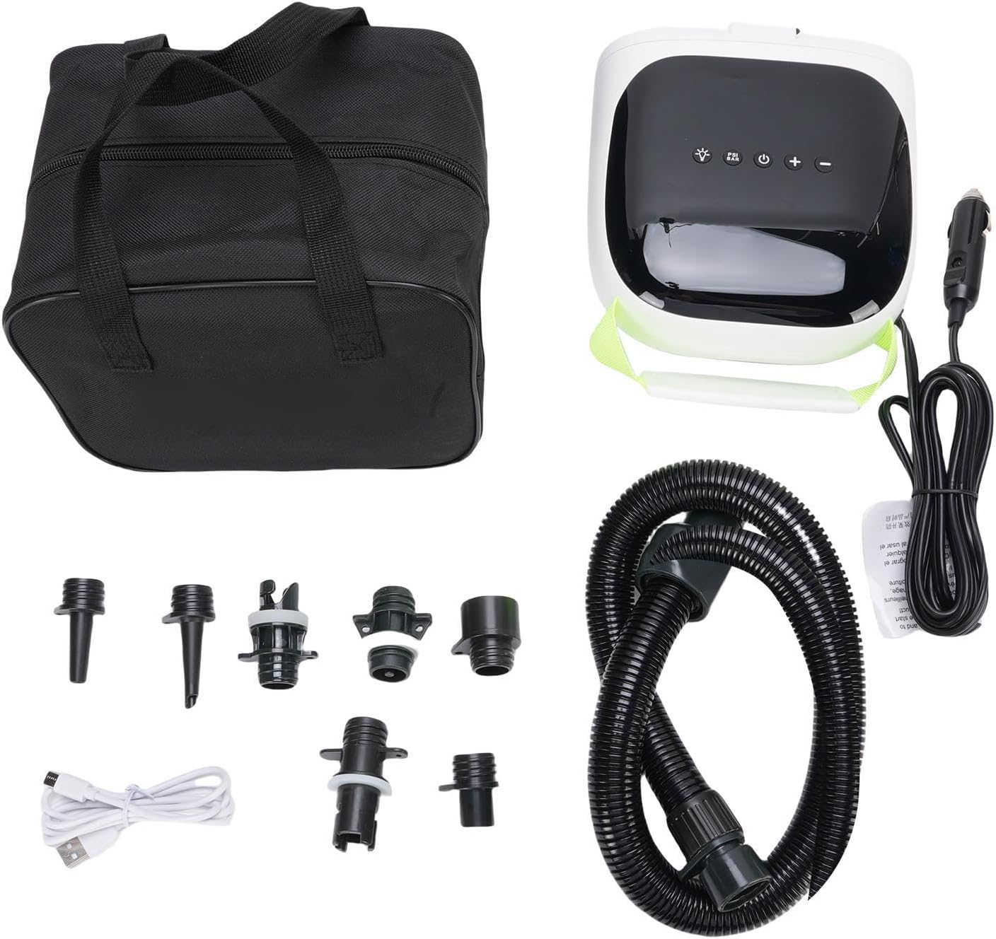POCREATION Paddle Board Pump Electric Portable with LCD Screen, 7 Adapters Included