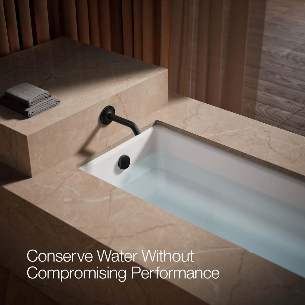Kohler 14426-BL Purist® Wall-Mount 35 Degree Bath spout, 2.5 gpm, Matte Black