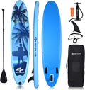 Goplus 9.8'/10'/11' Inflatable Stand Up Paddle Board, 6.5' Thick SUP with Premium Accessories and Carry Bag, Wide Stance, Bottom Fin for Paddling, Surf Control, Non-Slip Deck, for Youth and Adult