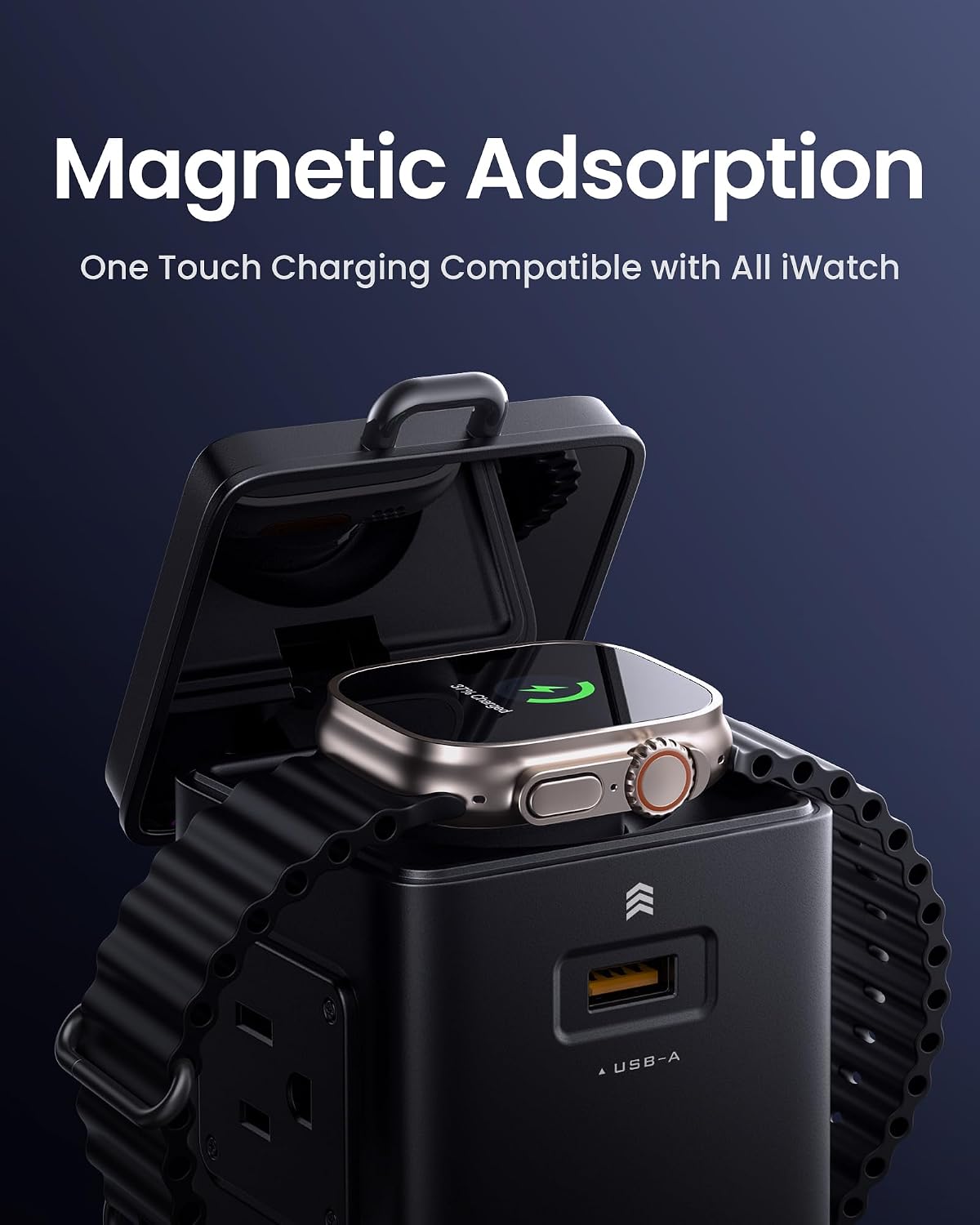 PISEN 8-in-1 Mag-Safe Charger Stand - 140W Charging Station for Multiple Devices Mag-Safe Stand Magnetic Qi2 Wireless Charger for iPhone 17/16/15/14/13/12 Series, Magnetic Charger for Apple Watch