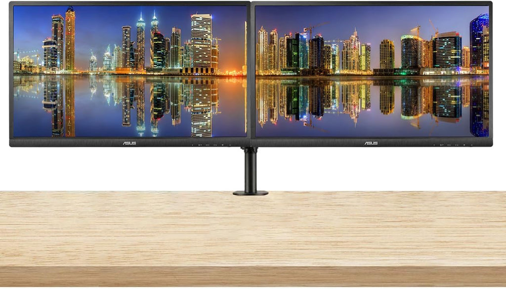 ASUS VA329HE 32-inch 1080P 75 Hz Full HD LED Backlit LCD Monitor, 2-Pack Bundle with VGA, HDMI, Eye Care, Ultra-Low Blue Light, Desk Mount Dual Monitor Stand