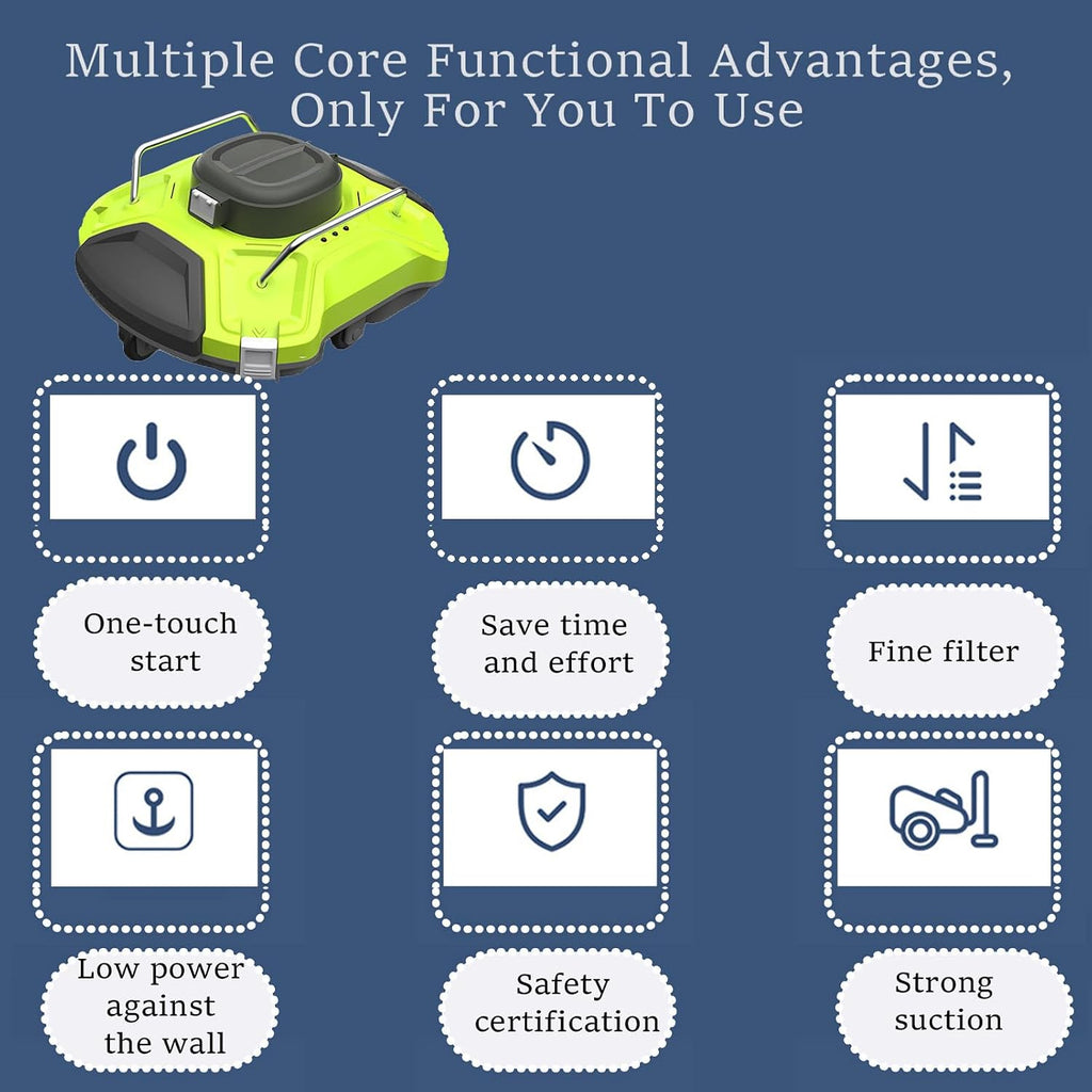 Pool Cleaning Machine,Cleaner Automatic Cordless Robotic Pool Robot,Cordless Automatic Pool Vacuum Cleaner,Automatic Return Function,Automatically Dock