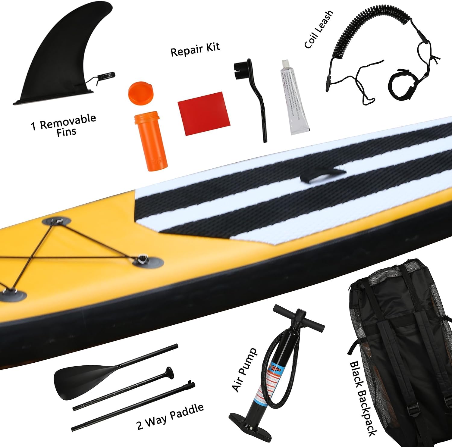 Inflatable Paddle Boards with Non-Slip Deck, Ultra-Light Stand Up Paddle Board Surf Board with Accessories & Carry Bag, Wide Stable Design for Adults and Youth
