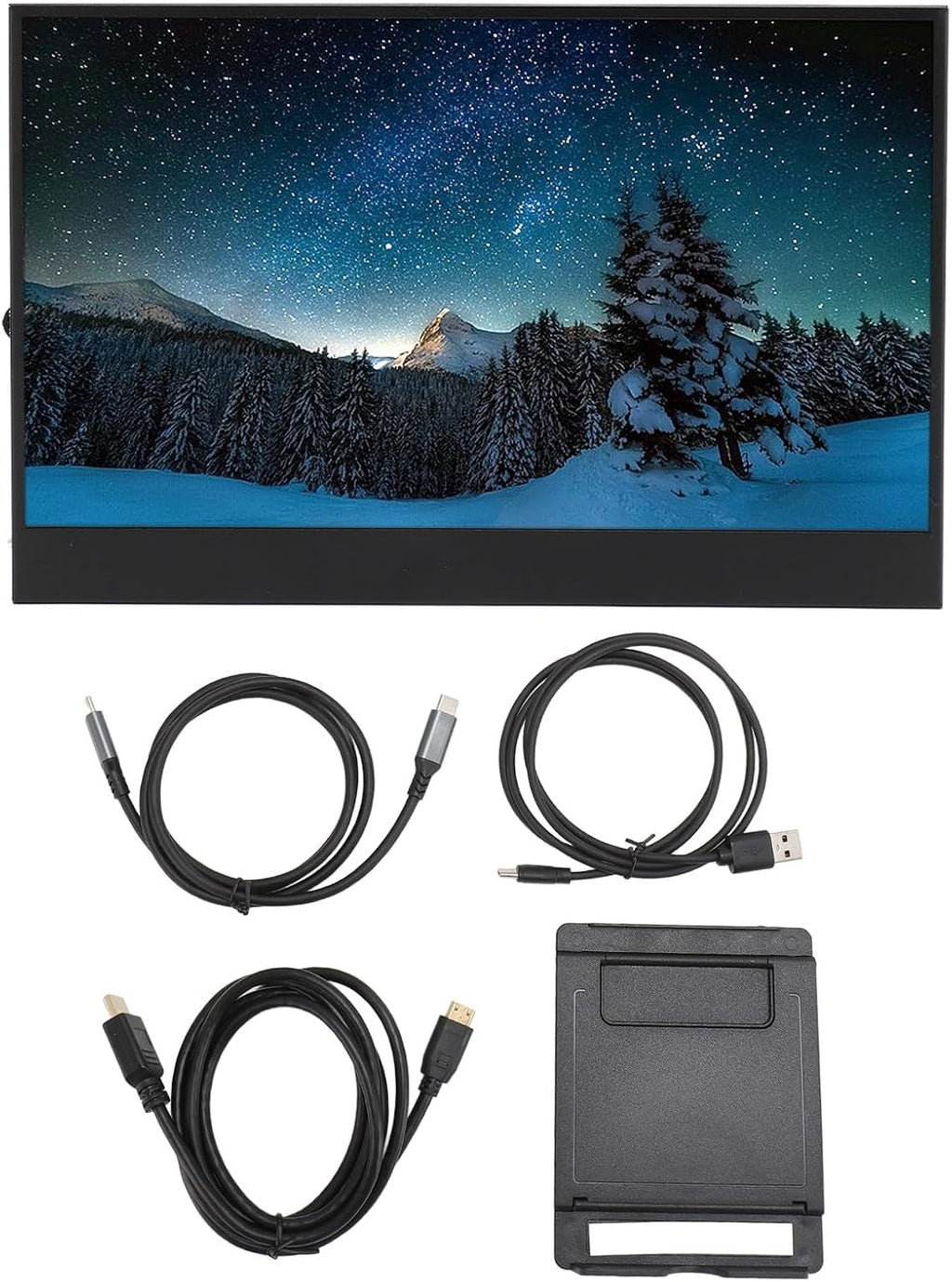 13.3 Inch Portable Monitor, 1080P HDR FHD IPS Display USB Type C HDMI Laptop Monitor 178° Wide Angle Ultra Slim Laptop Screen Extender with Dual Speakers for PS3 Laptop PC