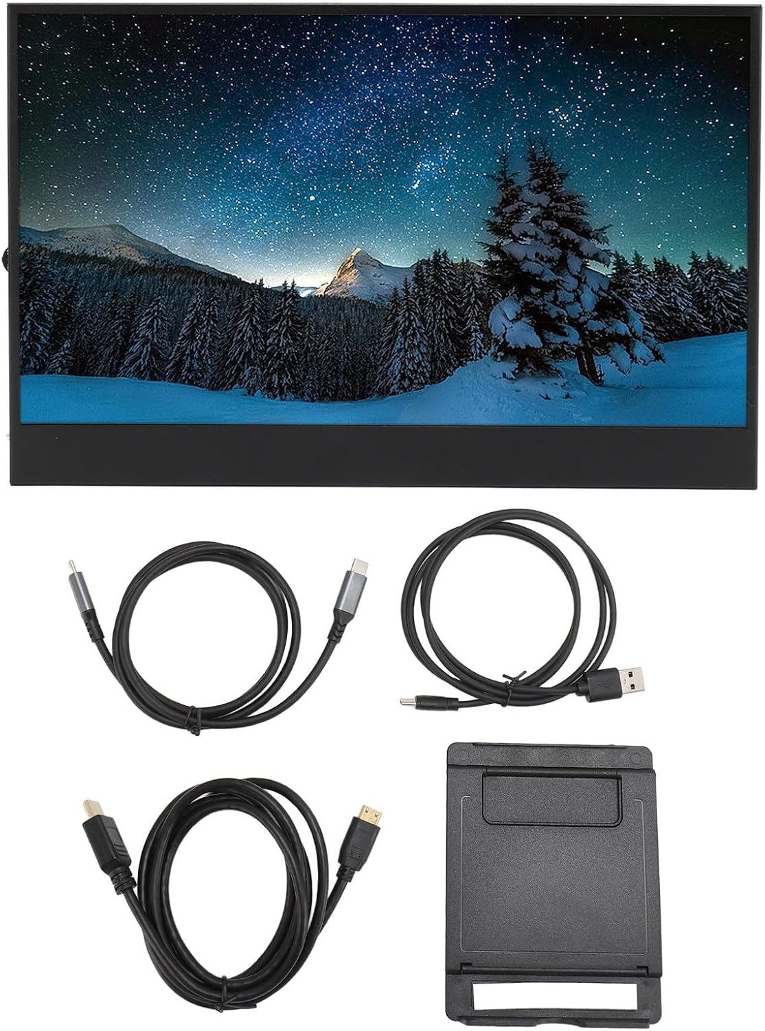 13.3 Inch Portable Monitor, 1080P HDR FHD IPS Display USB Type C HDMI Laptop Monitor 178° Wide Angle Ultra Slim Laptop Screen Extender with Dual Speakers for PS3 Laptop PC