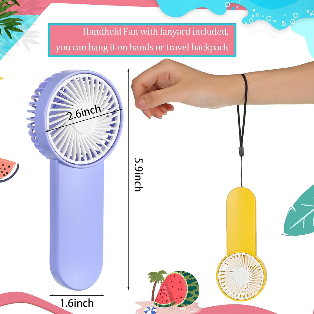 Sumind 72 Pcs Small Personal Portable Fan Mini Handheld Bulk 1 Speed Electric Cute Battery Powered for Neck Lash Makeup Women Men Travel Camping Indoor Outdoor Summer (4 Colors)