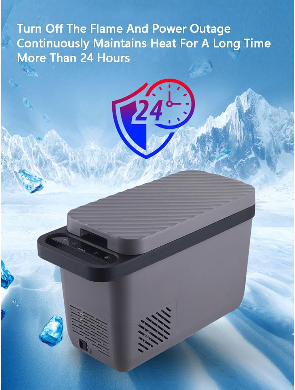 Outdoor Car Refrigerator, Car Home Dual-Use 12V/24V Car 16L Fridge Portable Freezer Compressor Cooler for Car, RV, Truck, Van, Boat for Camping, Travel, Fishing Outdoor,Red