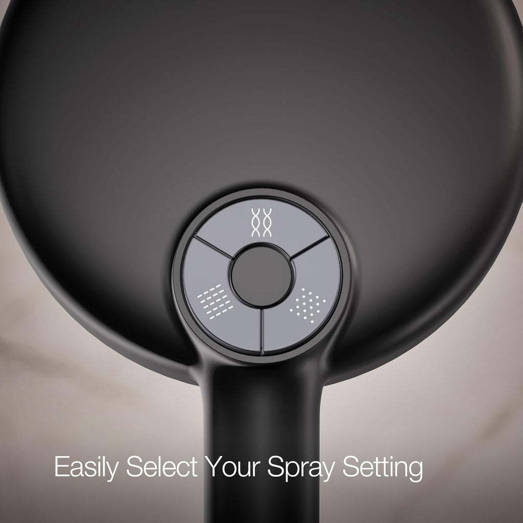 Kohler 26282-BL Statement® Round three-function handshower, 2.5 gpm, Matte Black