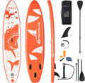 Goplus Inflatable Stand up Paddle Board, 10'/10.5'/11' SUP 6' Thick with Premium Accessories, Adjustable Aluminum Paddle, Leash, Carry Bag, Hand Pump, Removable Fin, ISUP for Adults
