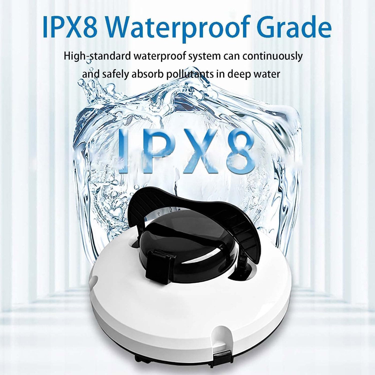 Cordless pool robot, fully automatic pool vacuum, 120 minutes powerful cleaning floor and wall vacuum, pool cleaner for pool cleaning, swimming pools