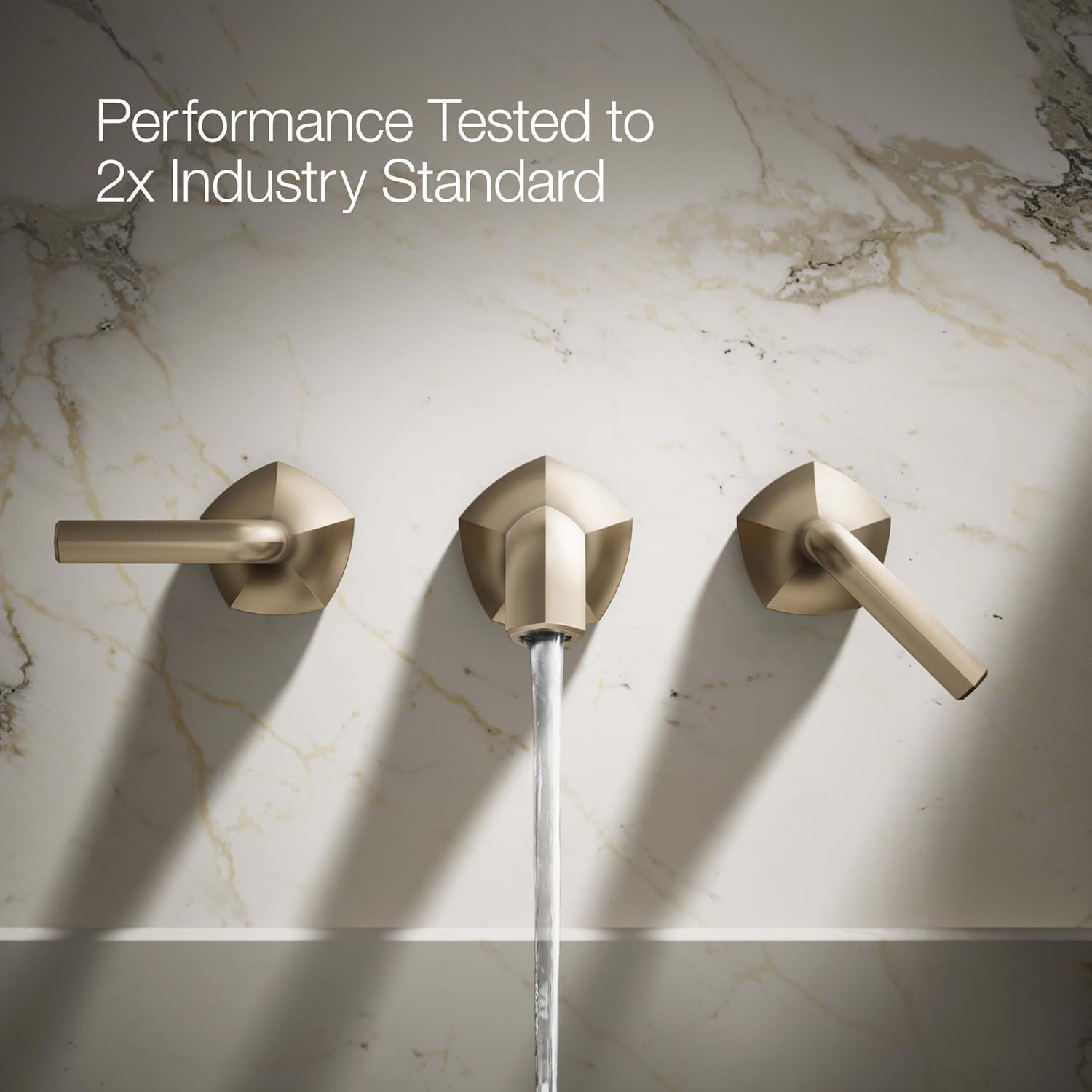 KOHLER K- T27013-4-BV OCCASION™ WALL MOUNT LEVER HANDLES, Vibrant Brushed Bronze