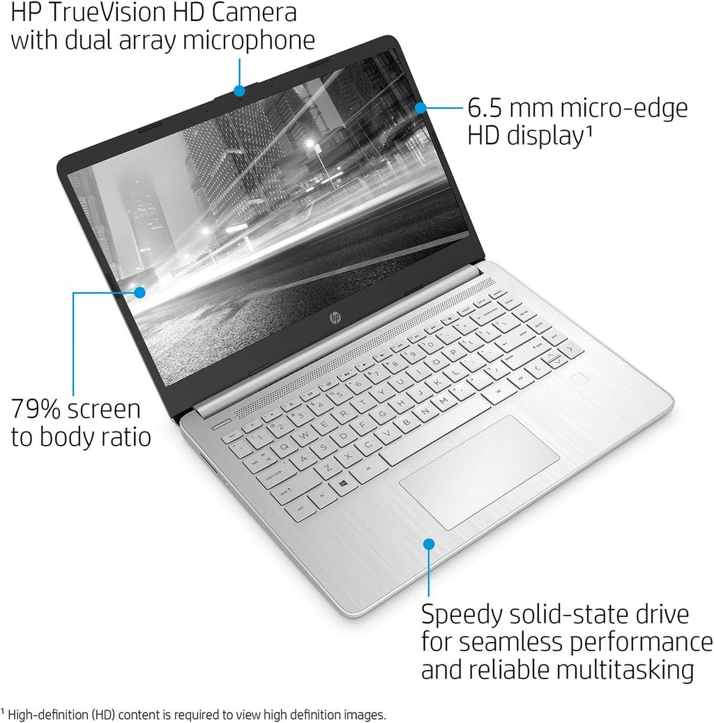 HP Pavalion Laptop, 14' HD Touchscreen, Intel Core i3-1115G4 Processor, Micro-Edge, Thin & Portable, Micro-Edge & Anti-Glare Screen, Long Battery Life, Windows 11 (16GB RAM | 1TB SSD)