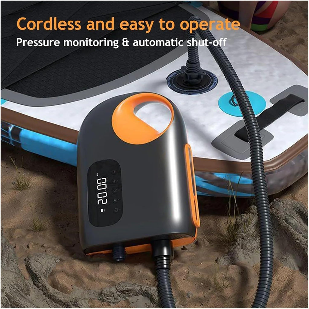 Tire Inflator, 20PSI Protable Air Pump Inflatable Sup Pump Electric Inflatable Deflatable Air Inflator For Surfing Paddle Board Boat,Dual Use Air Pump(Wired)