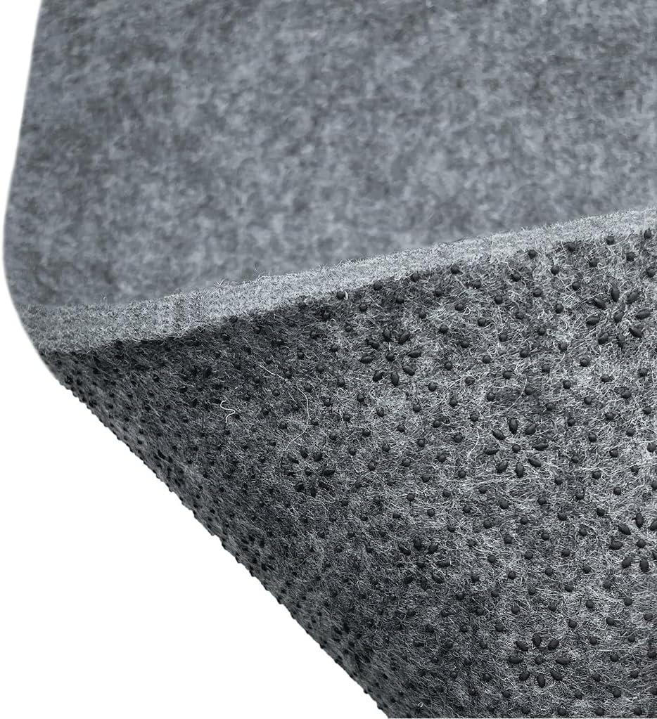9x12 Feet Gray Rug Pad – 1/3 Inch Thick, Non-Slip, Cushioned Protection for Hard Floors