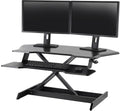 Ergotron – WorkFit Corner Standing Desk Converter, Dual Monitor Sit Stand Ergonomic Desk Riser for Tabletops – 44.8 Inch Width, Black