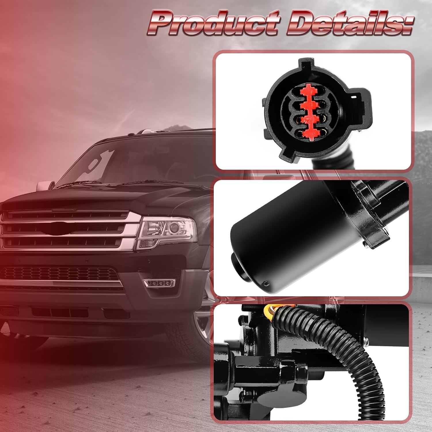 Driver Side Power Running Board Motor Assembly with Front & Rear Bracket Compatible with Ford Expedition 2007-2017, Lincoln Navigator 2007-2014. for 131.0 inch Wheelbase only
