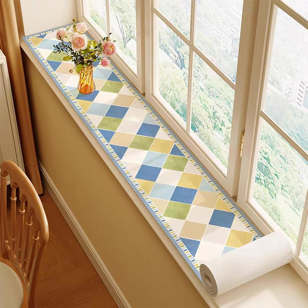 2mm Thick Window Sill Mat, Universal All Seasons Waterproof Matt for Bedroom Balcony Bay Window Tatami Cushion, Non Slip Bottom(27x71in/70x180cm)