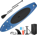 ANCHEER iSUP Inflatable Stand Up Paddle Board with Carry Bag, Floating Paddle, Coil Leash, and Repair Kit with 265 Pound Capacity, Navy Blue
