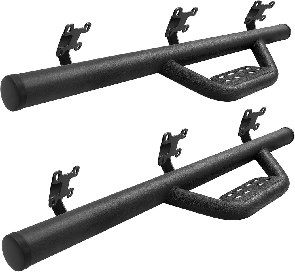 SMANOW Running Boards Compatible with 1999-2016 Ford F250 F350 F450 F550 Super Duty Regular/Standard/Single Cab, Black F250 Side Steps Rock Sliders, Drop Down Nerf Bars Made with Carbon Steel.