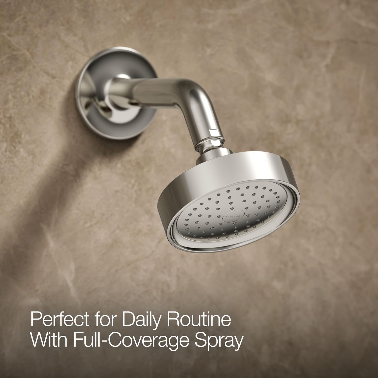 KOHLER K-T14421-3-SN Purist Rite-Temp Pressure-Balancing Bath and Shower Faucet Trim with Push-Button Diverter, 7-3/4' Spout and Cross Handle, Valve Not Included, Vibrant Polished Nickel