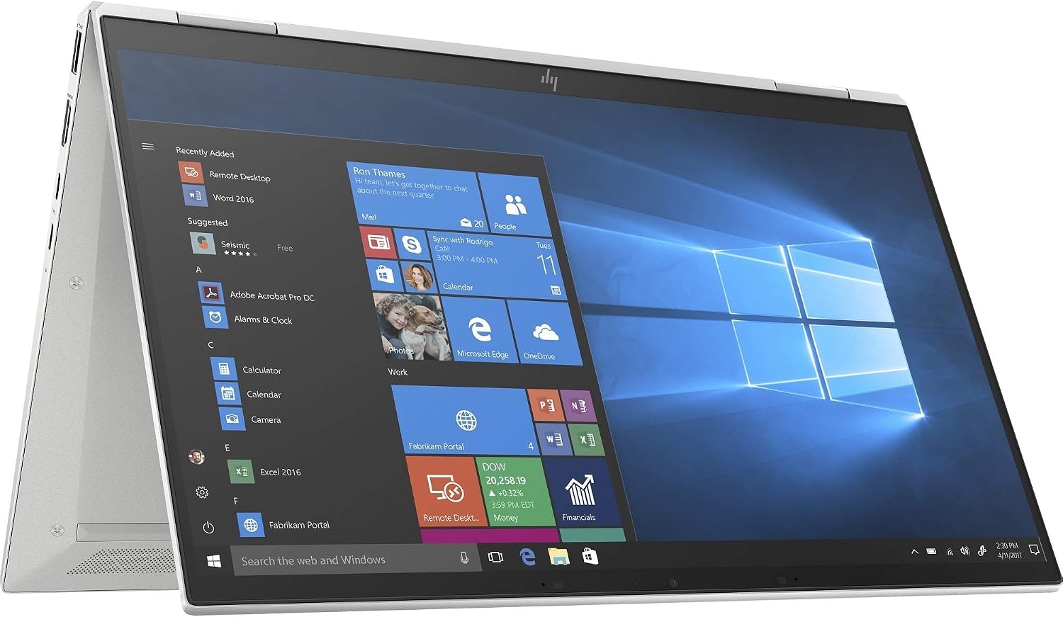 HP EliteBook x360 1040 G7 14' Touchscreen 2 in 1 Notebook - Intel Core i5 (10th Gen) i5-10310U Quad-core (4 Core) 1.70 GHz - 8 GB RAM - 256 GB SSD - Intel UHD Graphics Premium - in-Plane Switchin