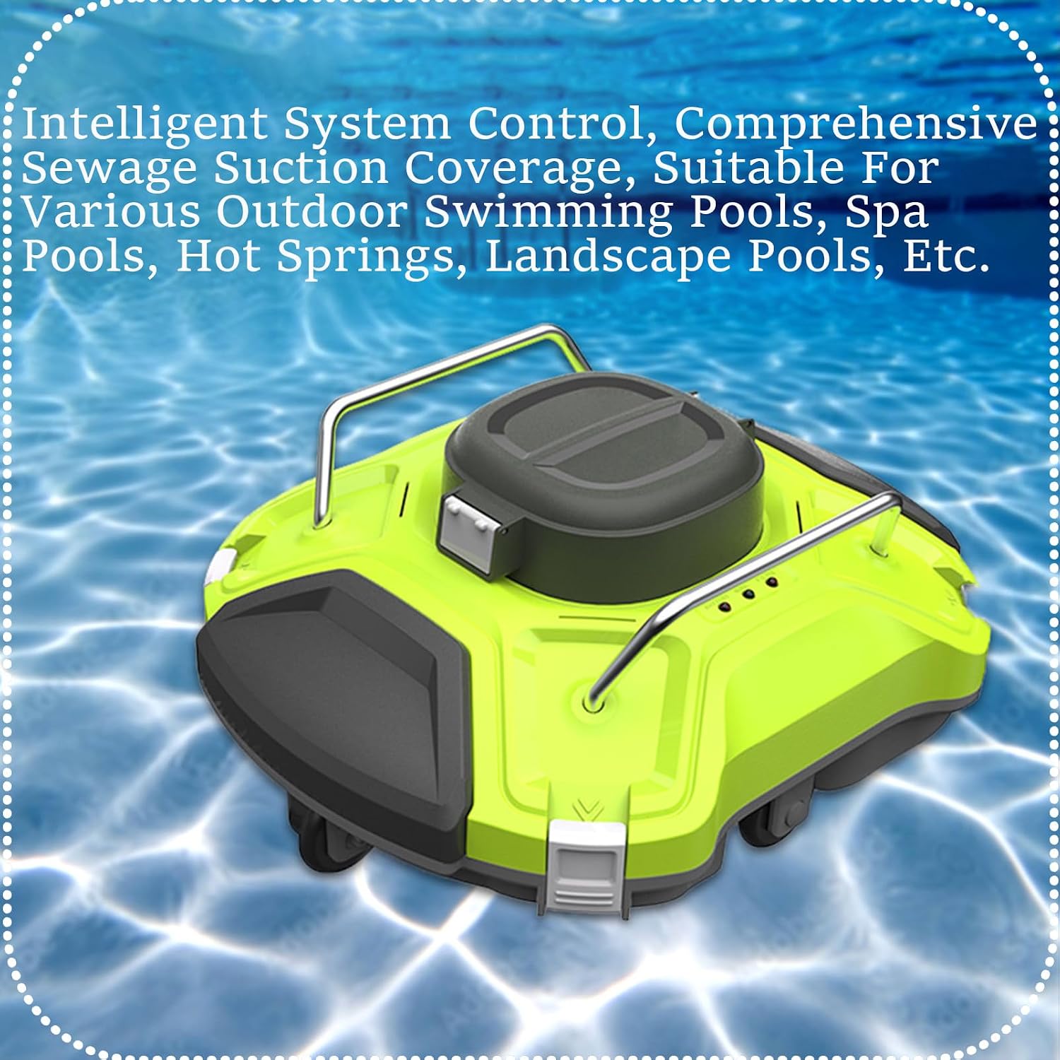 Cordless Pool Cleaner Automatic,Pool Cleaning Robot,Cordless Robotic Pool Vacuum,Automatic Cleaning Robot,Automatic Return Function,Automatically Dock
