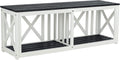 SAFAVIEH Outdoor Collection Branco Dark Slate Grey Bench