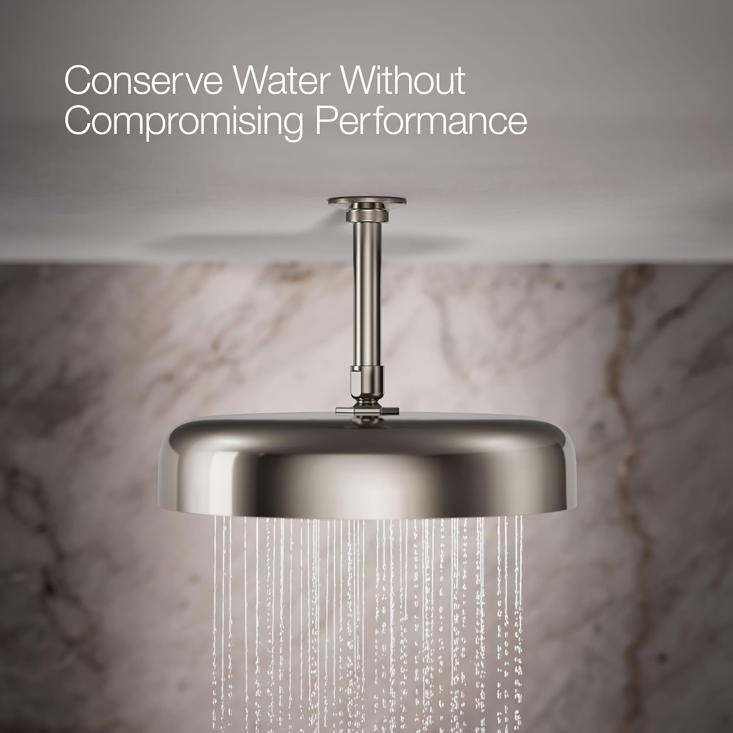 Kohler 26291-SN Statement® Round 12' single-function rainhead, 2.5 gpm, Vibrant Polished Nickel