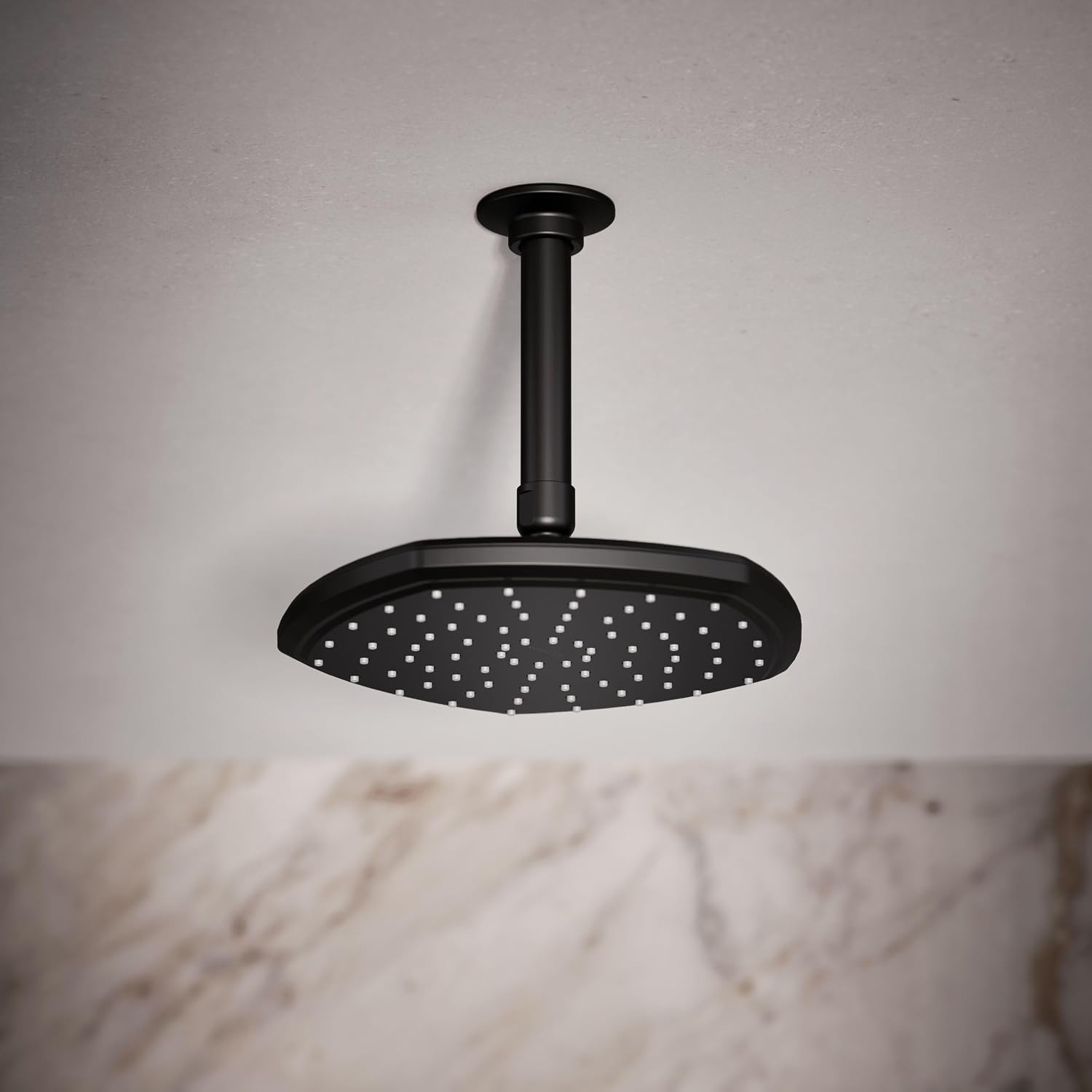 Kohler 27051-BL Occasion® 8' single-function rainhead, 2.5 gpm, Matte Black