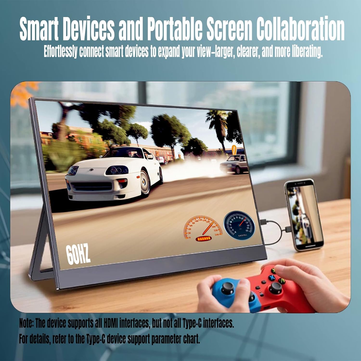 14' Portable Monitor Ultra-Slim 3000 * 2000P LTPS/ 3K HDR,Bracket Laptop Screen Extender, HDMI/Type C Port Second Screen for Laptop/PC/Mac/Phone/Xbox/PS4/Switch
