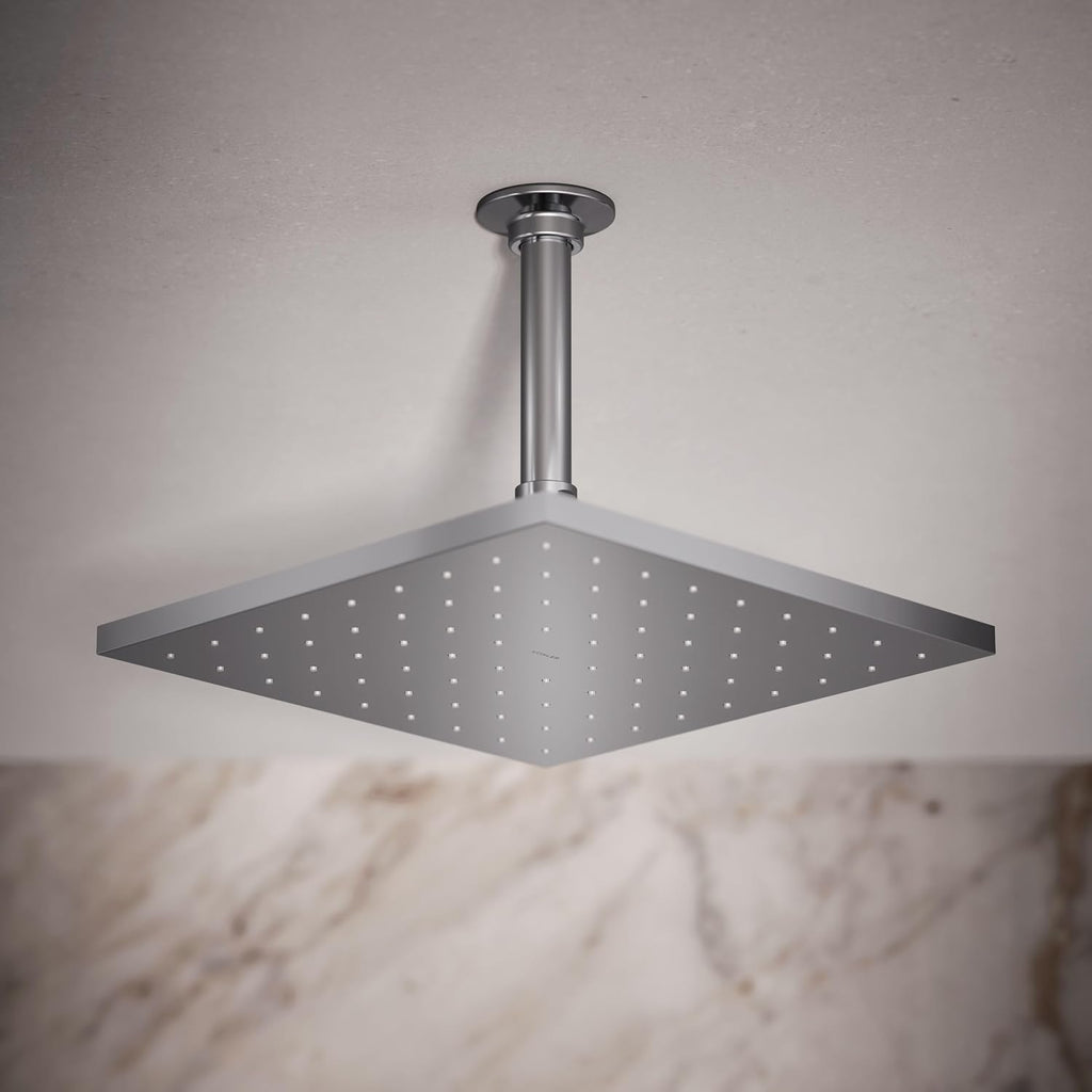 Kohler 13696-CP Contemporary Square 10' single-function rainhead, 2.5 gpm, Polished Chrome
