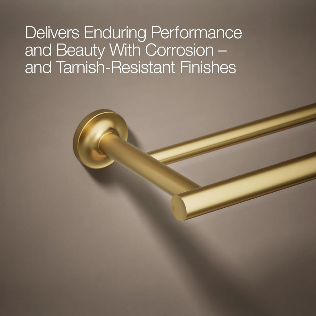 Kohler 14375-2MB Purist® 24' Double Towel bar, Vibrant Brushed Moderne Brass