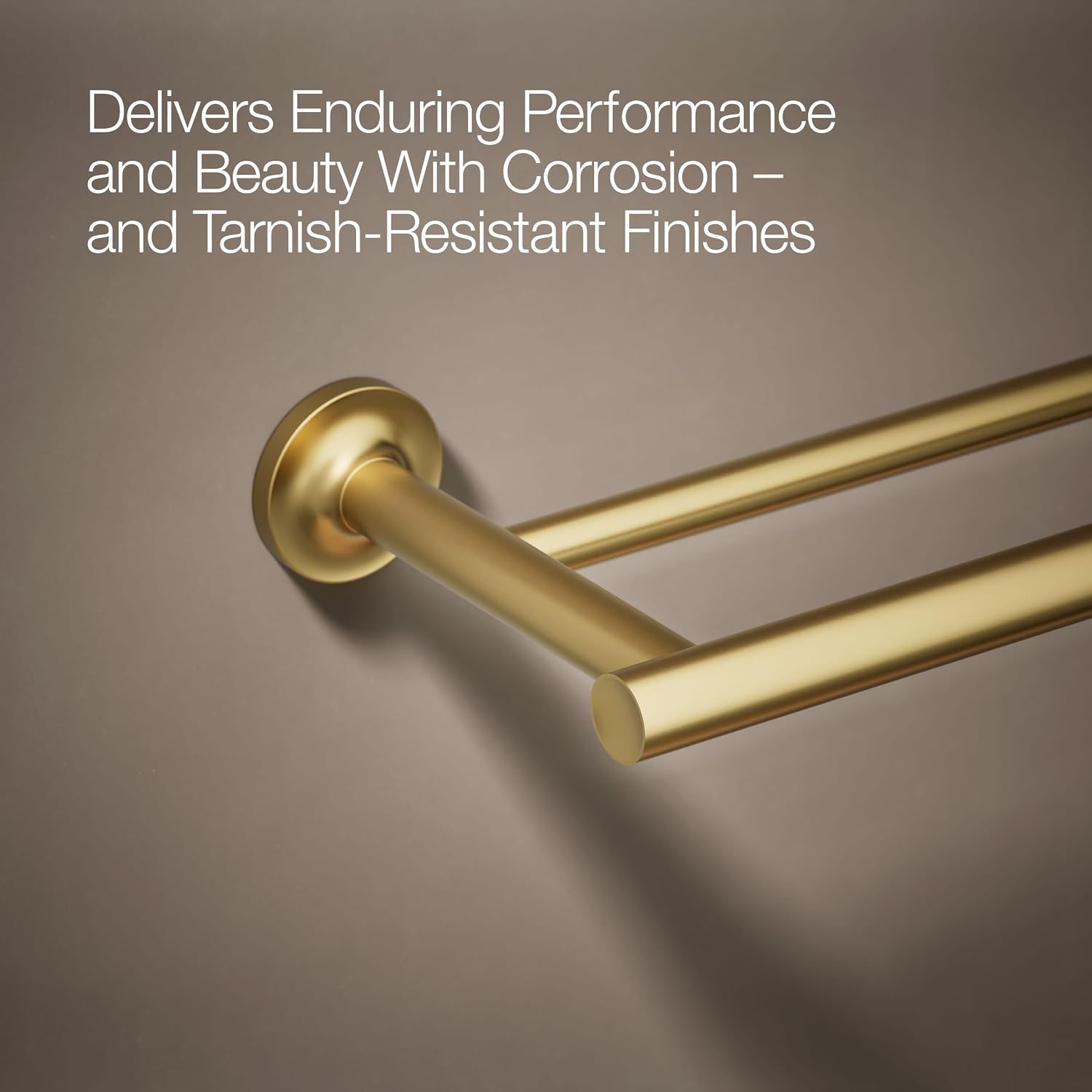 Kohler 14375-2MB Purist® 24' Double Towel bar, Vibrant Brushed Moderne Brass