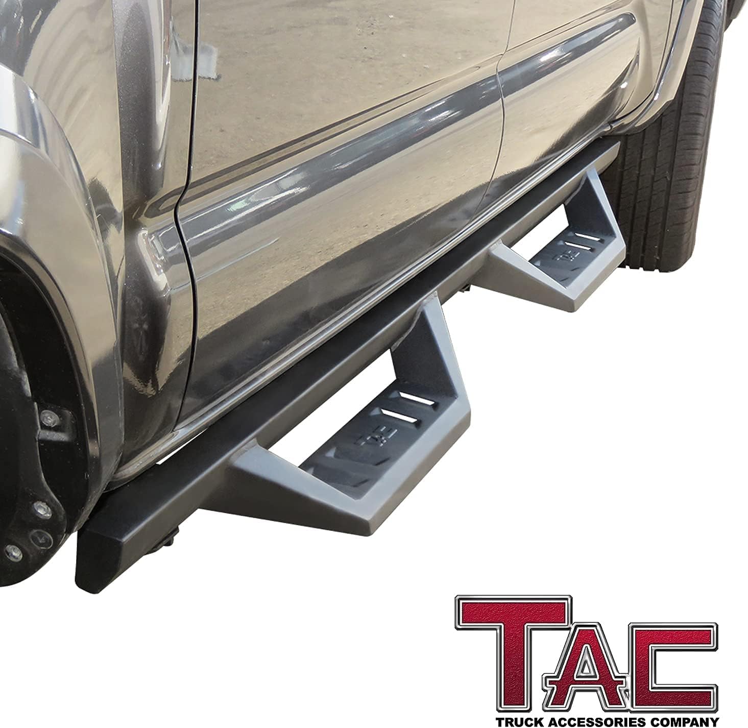 TAC Sidewinder Running Boards Fit 2005-2023 Toyota Tacoma Double Cab 4' Drop Side Step Nerf Bar Rocker Slider Pickup Truck Exterior Accessories 2pcs