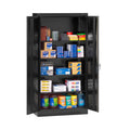 Tennsco 7218 24 Gauge Steel Standard Welded Storage Cabinet, 4 Shelves, 150 lbs Capacity per Shelf, 36' Width x 72' Height x 18' Depth, Black