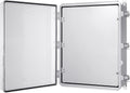 Gratury Junction Box, IP67 Waterproof Plastic Enclosure for Electrical Project, Hinged Transparent Cover, Includes Inner Door, Mounting Plate and Wall Bracket 510×410×200mm (20'×16.1'×7.9' TC-D)